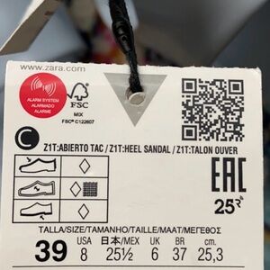 Zara block heel square toe blue mules